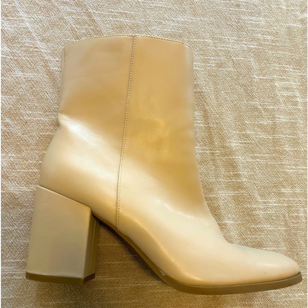 Thick heeled ankle boots